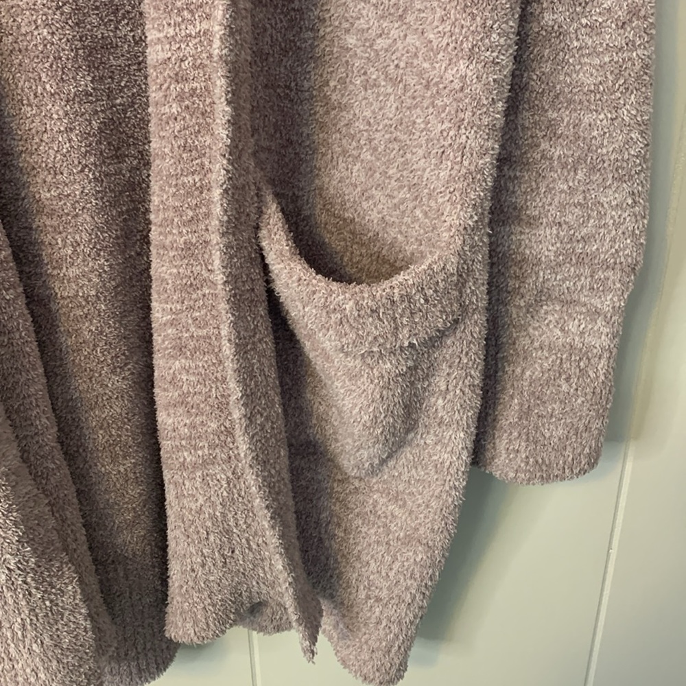 Barefoot Dreams CozyChic Heather Pink Cali Cardi Size Medium - Picture 4 of 7